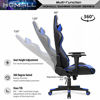 Picture of Homall Gaming Chair Office Chair High Back Computer Chair Leather Desk Chair Racing Executive Ergonomic Adjustable Swivel Task Chair with Headrest and Lumbar Support (Blue)