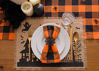 Picture of DII Buffalo Check Collection Classic Tabletop, Table Runner, 14x72, Orange & Black