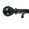 Picture of Decopolitan Ball Single Telescoping Drapery Rod Set, Short, Black, 18 to 36-Inch