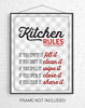 Picture of Red Retro Kitchen Rules Wall Art Print - 8x10 UNFRAMED Gray, Red & White Funny Kitchen Print for Modern Farmhouse, Rustic, Vintage, Cottage, Country Decor.