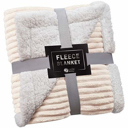 Picture of Sherpa Blanket Fleece Throw - 50x60, Milky White - Soft, Plush, Fluffy, Warm, Cozy - Perfect for Bed, Sofa, Couch, Chair