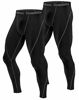 Picture of Roadbox 1 or 2 Pack Mens Compression Pants Thermal Workout Cool DrySports Leggings Tights Baselayer