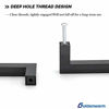 Picture of 10Pack Goldenwarm Black Square Bar Cabinet Pull Drawer Handle Stainless Steel Modern Hardware for Kitchen and Bathroom Cabinets Cupboard,Center to Center 6-1/4in(160mm) Kitchen Cupboard Handles