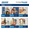 Picture of Schlage Lock Company BE489WB CAM 619 Schlage Encode Smart WiFi Deadbolt & FE285 CAM 619 FLA RH Camelot Trim Lower Half Front Entry Handleset with Flair Right Hand Lever, Satin Nickel