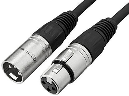 Picture of Amazon Basics XLR Male to Female Microphone Cable - 25 Feet, Black