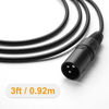 Picture of 3.5mm to XLR, CableCreation 3 Feet 3.5mm (1/8 Inch) TRS Stereo Male to XLR Male Cable Compatible with iPhone, iPod, Tablet,Laptop and More.Black