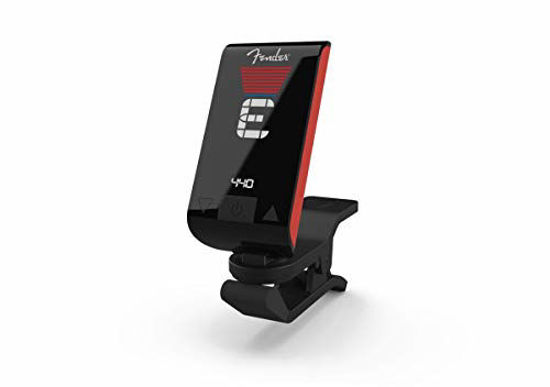 Picture of Fender Original Clip-On Tuner for Electric Guitar, Bass Guitar, Mandolin, Ukulele, Violin, and Banjo - Fiesta Red