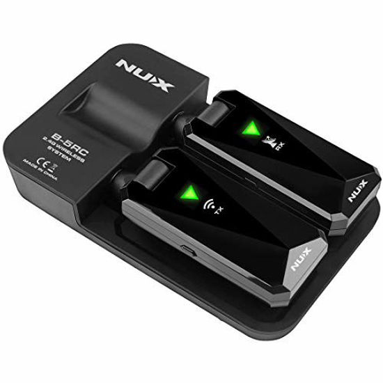 Picture of NUX B-5RC Wireless Guitar System for All Types of Guitar with Active or Passive Pickup, Charging Case included,Auto Match,Mute Function,Guitar Wireless Transmitter and Receiver