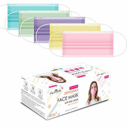 Picture of Face Masks for Coronavrus Protection, Colorful Disposable Face Mask Safety Mask