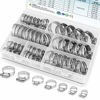 Picture of TICONN 60PCS Hose Clamp Set - 1/4''-1-1/2'' 304 Stainless Steel Worm Gear Hose Clamps for Pipe, Intercooler, Plumbing, Tube and Fuel Line