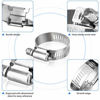 Picture of TICONN 60PCS Hose Clamp Set - 1/4''-1-1/2'' 304 Stainless Steel Worm Gear Hose Clamps for Pipe, Intercooler, Plumbing, Tube and Fuel Line