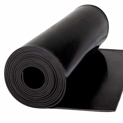 Picture of Neoprene Rubber Sheet Roll 1/8 (.125) Inch Thick x 18 Inch Wide x 10 Feet for DIY Gaskets, Pads, Seals, Crafts, Flooring,Cushioning of Anti-Vibration, Anti-Slip