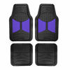 Picture of FH Group F11313BLUE Indigo Blue Rubber Floor Mats Universal Fit (Blue Indigo Color Full Set Trim to Fit Floor Mats)