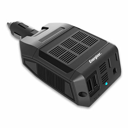 Picture of Energizer 100 Watts Power Inverter, Modified Sine Wave Car 12V to 110V Inverter, DC to AC Converter with Two USB Charging Ports (2.1A), Ultra-Silent - ETL Approved