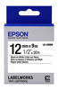 Picture of Epson LabelWorks Standard LK (Replaces LC) Tape Cartridge ~1/2" Black on White (LK-4WBN) - for use with LabelWorks LW-300, LW-400, LW-600P and LW-700 Label Printers