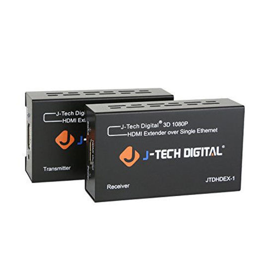 Picture of J-Tech Digital HDMI Extender By Single Cat 5E/6 Full Hd 1080P With Deep Color, EDID Copy, Dolby Digital/DTS