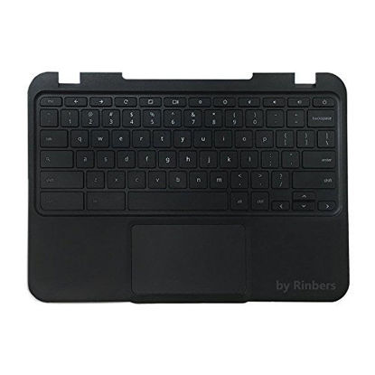 Picture of Rinbers for Lenovo Chromebook N22 Laptop Black Upper Case Palmrest Keyboard Touchpad Assembly Replacement Part