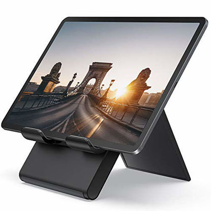 Picture of Lamicall Adjustable Tablet Stand Holder - Foldable Desktop Stand Charging Dock for Desk Compatible with iPad Air Mini Pro 9.7,12.9, Phone 12 Mini 11 XS Max XR X Plus S10 S9 S8 Smartphones (4-13)
