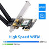 Picture of Cudy WE3000 AX 3000Mbps Wireless WiFi 6 PCIe Card for PC, Bluetooth 5.0, AX200 Module Inside, 2402Mbps+574Mbps WiFi 6 Speed, Bluetooth 5.0/4.2/4.0, 802.11ax/ac/a/b/g/n, Windows 10 64-bit Only