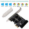 Picture of FebSmart 2X 19Pin USB 3.0 IDC Header Ports-PCI Express USB 3.0 Expansion Card for Windows Server, XP, Vista,7,8,8.1,10 PCs-Build in Self-Powered Technology-No Need Additional Power Supply (FS-H2-Pro)