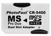 Picture of Micro TF to MS Memory Stick PRO Duo Dual Slot Adapter White CR5400 for PSP