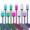 Picture of Android Charger Cable, FiveBox 5-Pack 6ft Micro USB Cable Cord Braided Fast Charging Phone Charger for Samsung Galaxy J3 J7 S6 S7 Edge, Tablet, LG stylo 2/3 LG G3 G4 K30 K20 Plus, Kindle Fire 7 8 10