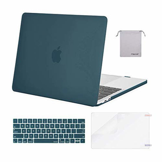 Picture of MOSISO Compatible with MacBook Pro 13 inch Case 2016-2020 Release A2338 M1 A2289 A2251 A2159 A1989 A1706 A1708, Plastic Hard Shell Case&Keyboard Cover Skin&Screen Protector&Storage Bag, Deep Teal