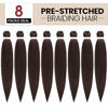 Picture of 22"-8 packs/lot Pre-stretched Braiding Hair Extensions Yaki Texture Synthetic Hot Water Setting Itch-free Twist Braid Hair 22", #4)