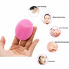 Picture of Silicone Face Scrubber Exfoliator Brush, Manual Facial Cleansing Brushes Pad Soft Face Cleanser for Exfoliating and Massage Pore for Women Men Skincare Beauty Tools, 4 Pack