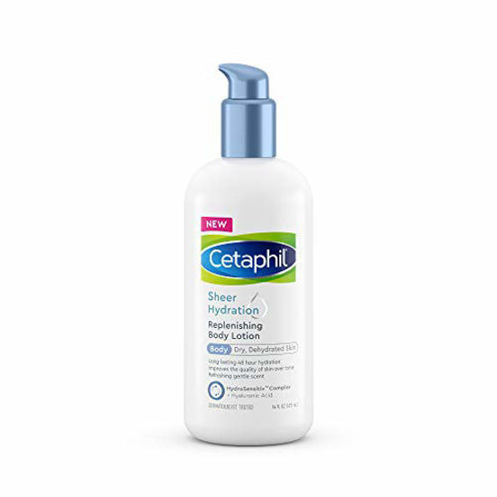 Picture of CETAPHIL Sheer Hydration Replenishing Body Lotion for Dry Skin | 16 fl oz | 48 Hour Sensitive Skin Body Moisturizer | With Hyaluronic Acid, Vitamin E & Vitamin B5 | Dermatologist Recommended