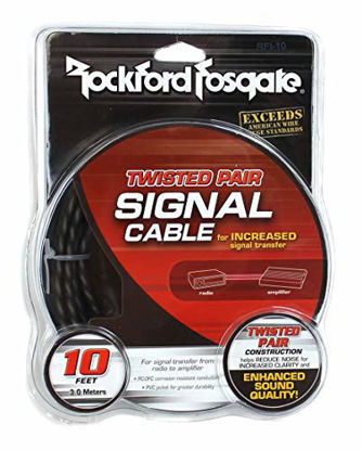 Picture of Rockford Fosgate RFI-10 10' Twisted 2 Ch RCA Car Audio Signal Cable (3 Pack)