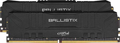 Picture of Crucial Ballistix 3200 MHz DDR4 DRAM Desktop Gaming Memory Kit 32GB (16GBx2) CL16 BL2K16G32C16U4B (Black)