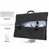 Picture of CURMIO Travel Carrying Bag for Apple 21.5" iMac Desktop Computer, Protective Storage Case Monitor Dust Cover with Rubber Handle for 21.5" iMac Screen and Accessories, Black, Patent Design.