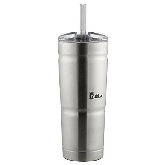 Picture of bubba Envy S Vacuum-Insulated Stainless Steel Tumbler with Straw, 24 oz., Clear Lid