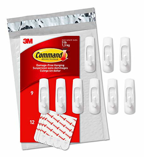 Command Medium Utility Hooks, 9 Hooks, 12 Strips