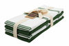 Picture of Sticky Toffee Cotton Terry Kitchen Dish Towel, 4 Pack, 28 in x 16 in, Dark Green Stripe