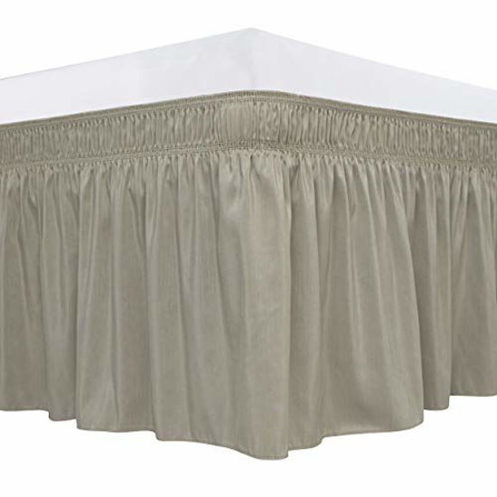 GetUSCart- Biscayn Wrap Around Bed Skirts with Adjustable