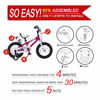 Picture of RoyalBaby Kids Bike Boys Girls Freestyle BMX Bicycle With Kickstand Gifts for Children Bikes 18 Inch Fuchsia