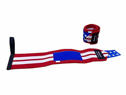 Picture of Rip Toned Wrist Wraps - 18" Professional Grade with Thumb Loops - Wrist Support Braces - Men & Women - Weight Lifting, Crossfit, Powerlifting, Strength Training