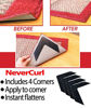 Picture of NeverCurl Best V Shape Design Gripper to Instantly Stops Rug Corner Curling. Safe for Wood Floors. for Indoor & Outdoor Rugs - Not an Anti-Slip pad - Made USA - Patented