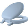 Picture of Mayfair 15EC 034 Removable Soft Toilet Seat that will Never Loosen, ROUND - Premium Hinge, Sky Blue