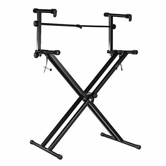 Picture of PARTYSAVING Pro Series Portable 2 Tier Doubled Keyboard Stand with Locking Straps APL1158, Two-Tier