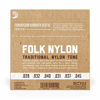 Picture of D'Addario EJ32 Folk Nylon Guitar Strings, Ball End, Silver Wound/Black Nylon Trebles