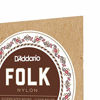 Picture of D'Addario EJ32 Folk Nylon Guitar Strings, Ball End, Silver Wound/Black Nylon Trebles