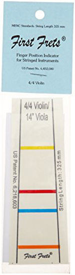 Picture of Don't Fret FF121 First Fret Beginners Fingering Decal for 4/4 Violin and 14-Inch Viola