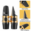 Picture of Focusound Saxophone & Clarinet Mouthpiece Cushions, Thick, 0.8mm Black, 8-Pack