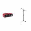 Picture of Focusrite Scarlett 2i2 (3rd Gen) USB Audio Interface with Pro Tools | First & Amazon Basics Tripod Boom Microphone Stand