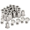 Picture of 30PCs 1/4"-20 Stainless Steel Rivet Nuts Flat Head Insert Nutsert 1/4-20UNC