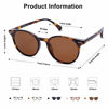 Picture of SOJOS Small Round Classic Polarized Sunglasses for Women Men Vintage Style UV400 Lens MAY SJ2113 with Tortoise Frame/Brown Lens