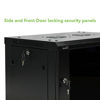Picture of NavePoint 6U Deluxe IT Wallmount Cabinet Enclosure 19-Inch Server Network Rack with Locking Glass Door 16-Inches Deep Black